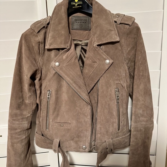 BlankNYC Suede Moto Jacket, Sand Stoner, Small - Picture 6 of 8